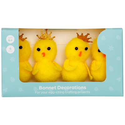 Chicks With Crowns Bonnet Decorations: Pack of 4 image number 4