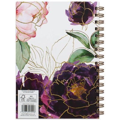 A5 Purple Peonies Notebook image number 3
