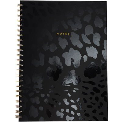 A4 Wiro Black Animal Print Notebook image number 1
