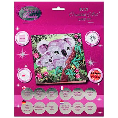 Crystal Art Card Kit: Koala Hugs image number 1