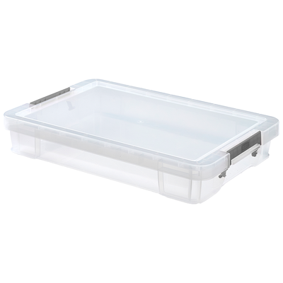Whitefurze Allstore 12 Litre Clear Plastic Storage Box image number 1