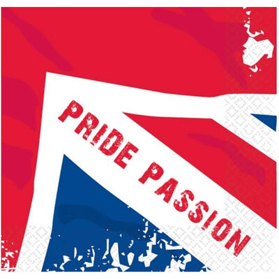 Union Jack Distressed Flag Napkins - 16 Pack image number 1