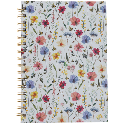 A5 Wiro White Wildflower Notebook image number 1