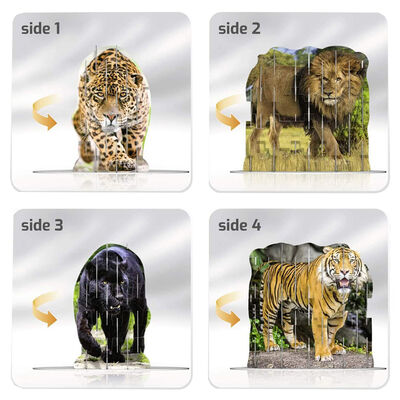 4S Vision Wild Cats 37 Piece 3D Jigsaw Puzzle image number 3