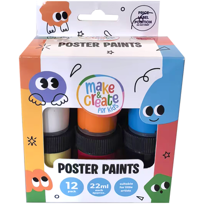 Poster Paints: Pack of 12 image number 1