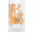 Mr and Mrs Gold Cake Topper image number 1