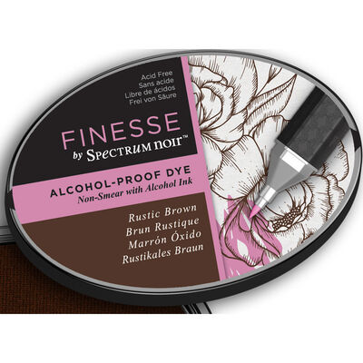 Finesse by Spectrum Noir Alcohol Proof Dye Inkpad - Rustic Brown image number 4