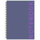 A6 Wiro Purple Text Notebook image number 1