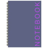 A6 Wiro Purple Text Notebook
