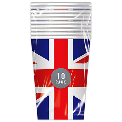 Union Jack Paper Cups: Pack of 10 image number 1
