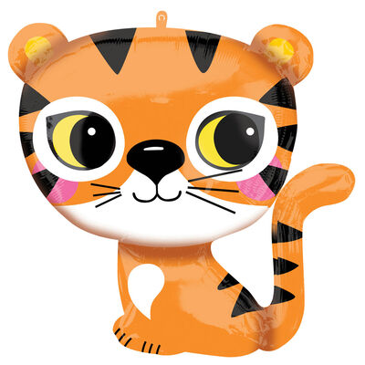 25 Inch Tiger Super Shape Helium Balloon image number 1