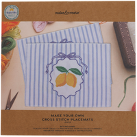 Bella Vita Make Your Own Cross Stitch Placemats Kit: Lemon