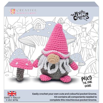 Knitty Critters Pocket Gnomes: Pascoe the Pink Gnome image number 1