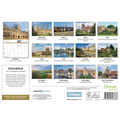 Oxfordshire A4 Calendar 2021 image number 3