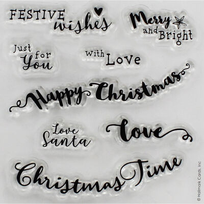 At Home with Santa Sentiments Clear Stamp Set image number 2