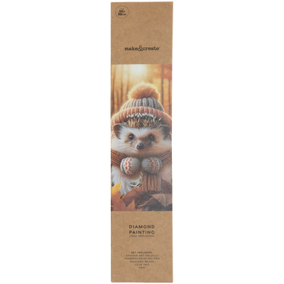 Christmas Diamond Art Kit: Cosy Hedgehog image number 1