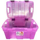 Whitefurze Pink Glitter 40 Litre Storage Box image number 2