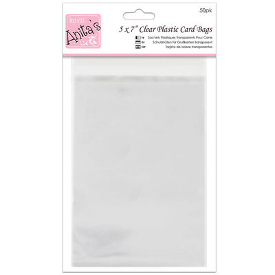 Anita's Clear Plastic Card Bags 5&rdquo; x 7&rdquo;: Pack of 50 image number 1