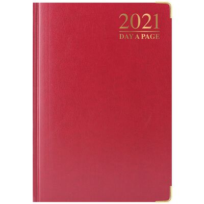 A5 Padded Day a Page 2021 Diary Assorted image number 1