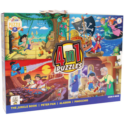 Adventure Fairytales 4 in 1 Puzzle Set image number 1