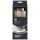 Crawford & Black Paint Brush Set: Pack of 12 image number 1