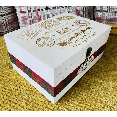 Extra Large Rectangle Wooden Box: 35 x 25 x 17cm image number 4