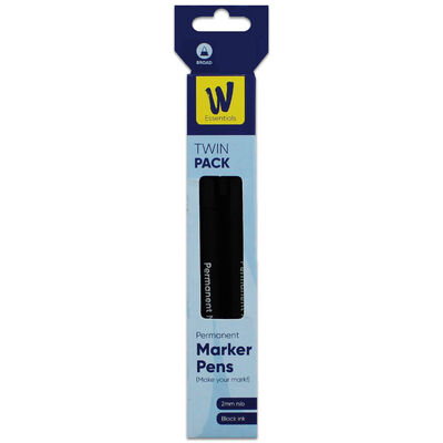 Works Essentials Permanent Marker Pens: Pack of 2 image number 1