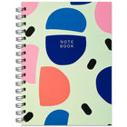 A5 Wiro Green Shapes Notebook image number 1