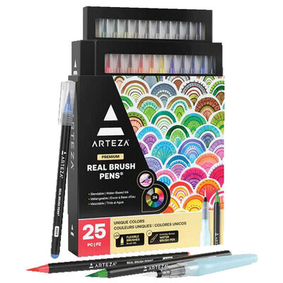 Arteza Real Brush Pens: Pack of 25 image number 1