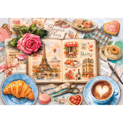 Paris Scrapbook 500 Piece Jigsaw Puzzle image number 2