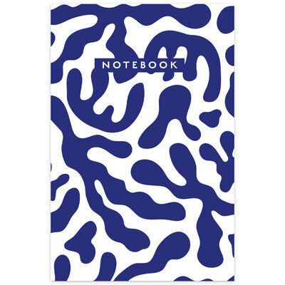 A5 Casebound Blue Abstract Waves Notebook image number 1
