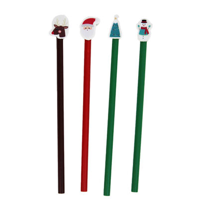 Christmas Pencils & Toppers: Pack of 4 image number 2