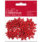 Christmas Mini Wooden Snowflake Shapes: Pack of 30 image number 1