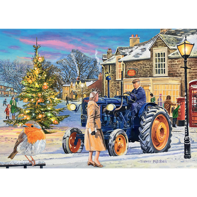 Village at Christmas by Trevor Mitchell 500 Piece Jigsaw Puzzle image number 2