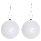 Christmas Paint Your Own White Baubles: Pack of 2 image number 1