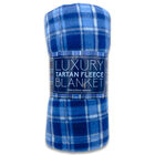 Blue Tartan Fleece Blanket image number 1