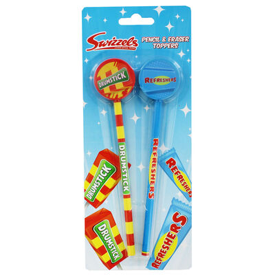Swizzels Pencil and Eraser Toppers - 2 Pack image number 1