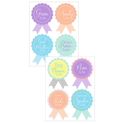 Baby Shower: Guest Name Rosette Stickers image number 2