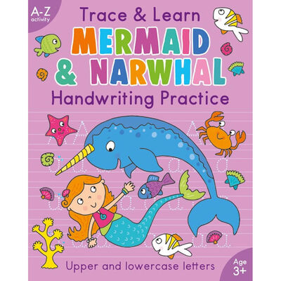 Trace & Learn: Mermaid & Narwhal Handwriting Practice image number 1