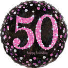 18 Inch Pink Number 50 Helium Balloon image number 1