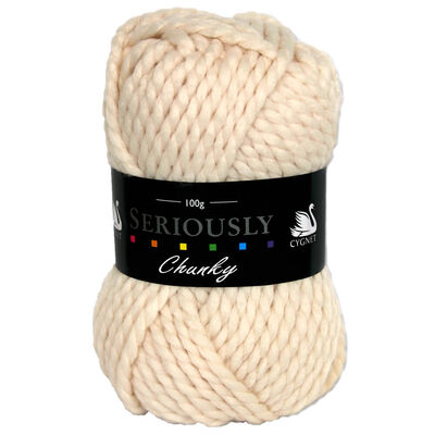 Cygnet Seriously Chunky Cream Yarn 100g image number 1