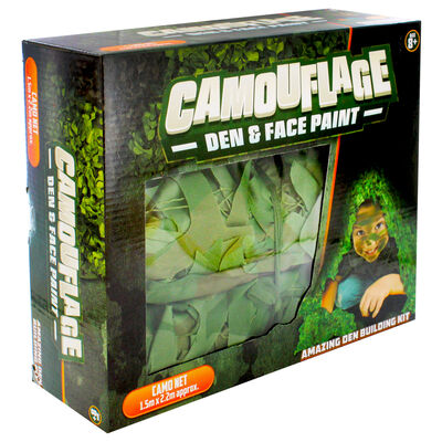 Camouflage Den and Face Paint Set image number 1