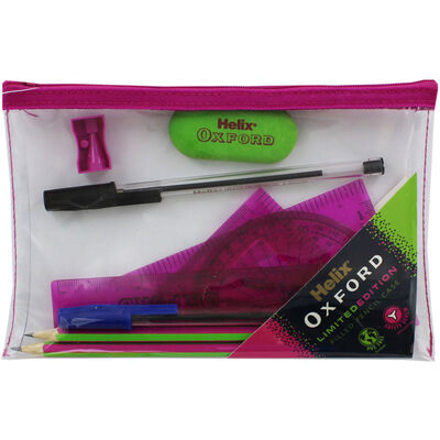 Helix Oxford Limited Edition Filled Pencil Case - Pink image number 1