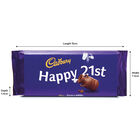 Cadbury Dairy Milk Chocolate Bar 110g - Happy 21st image number 3