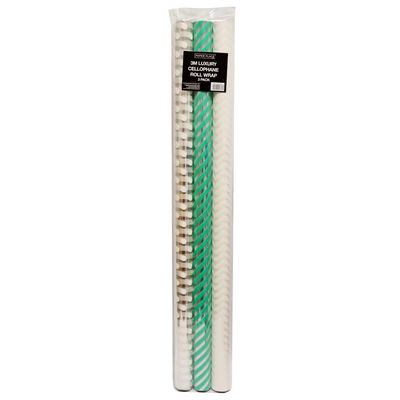 Turquoise Luxury Cellophane Roll Wrap: Pack of 3 image number 1