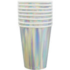 Iridescent Large Paper Cups - 8 Pack image number 1