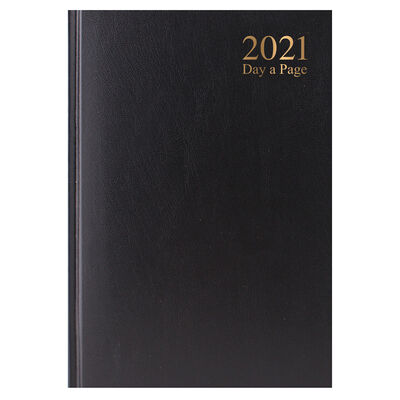 A6 Black 2021 Day a Page Diary image number 1