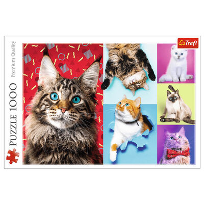 Happy Cats 1000 Piece Jigsaw Puzzle image number 1