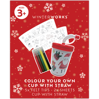Colour Your Own Festive Cup With Straw Bundle