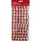 Red Glitter Letters Thick Christmas Stickers image number 1